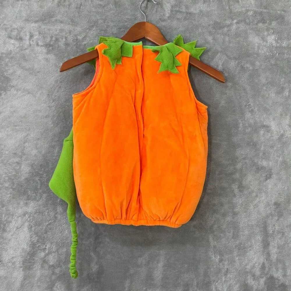 NWOT Hallow’s Eve Pumpkin Costume Toddler 3T Soft Puffy Orange Halloween w Hat